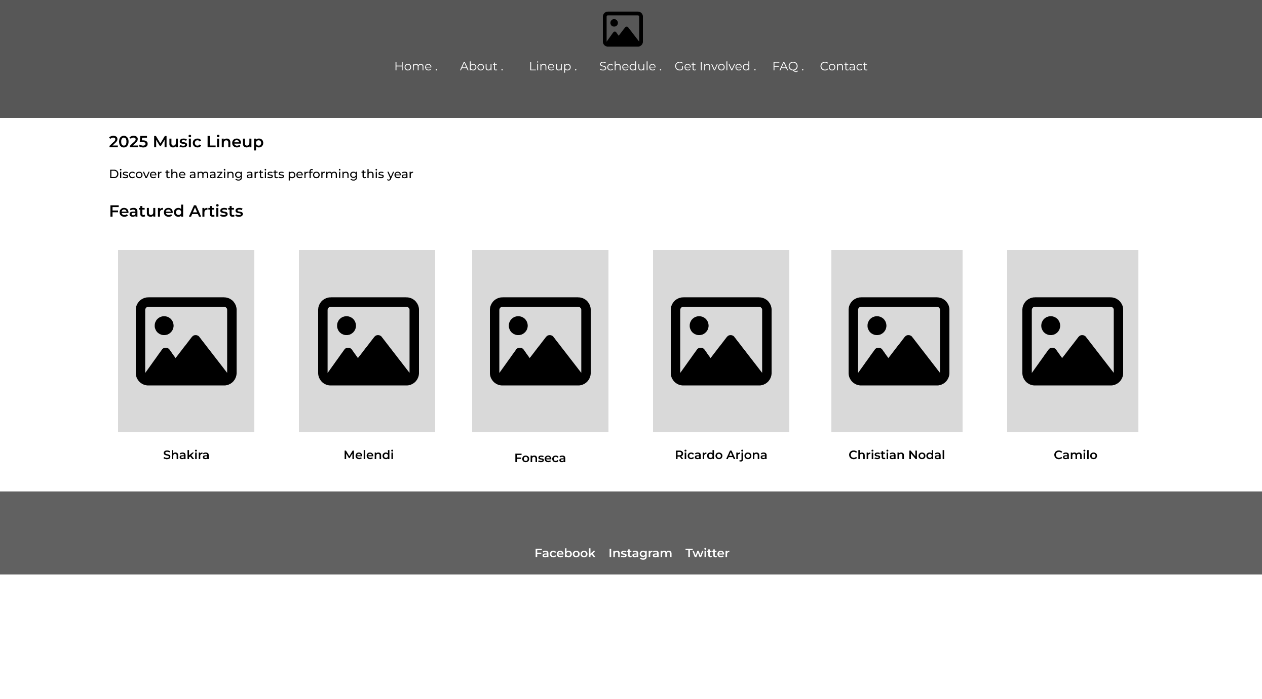 Subpage Wireframe